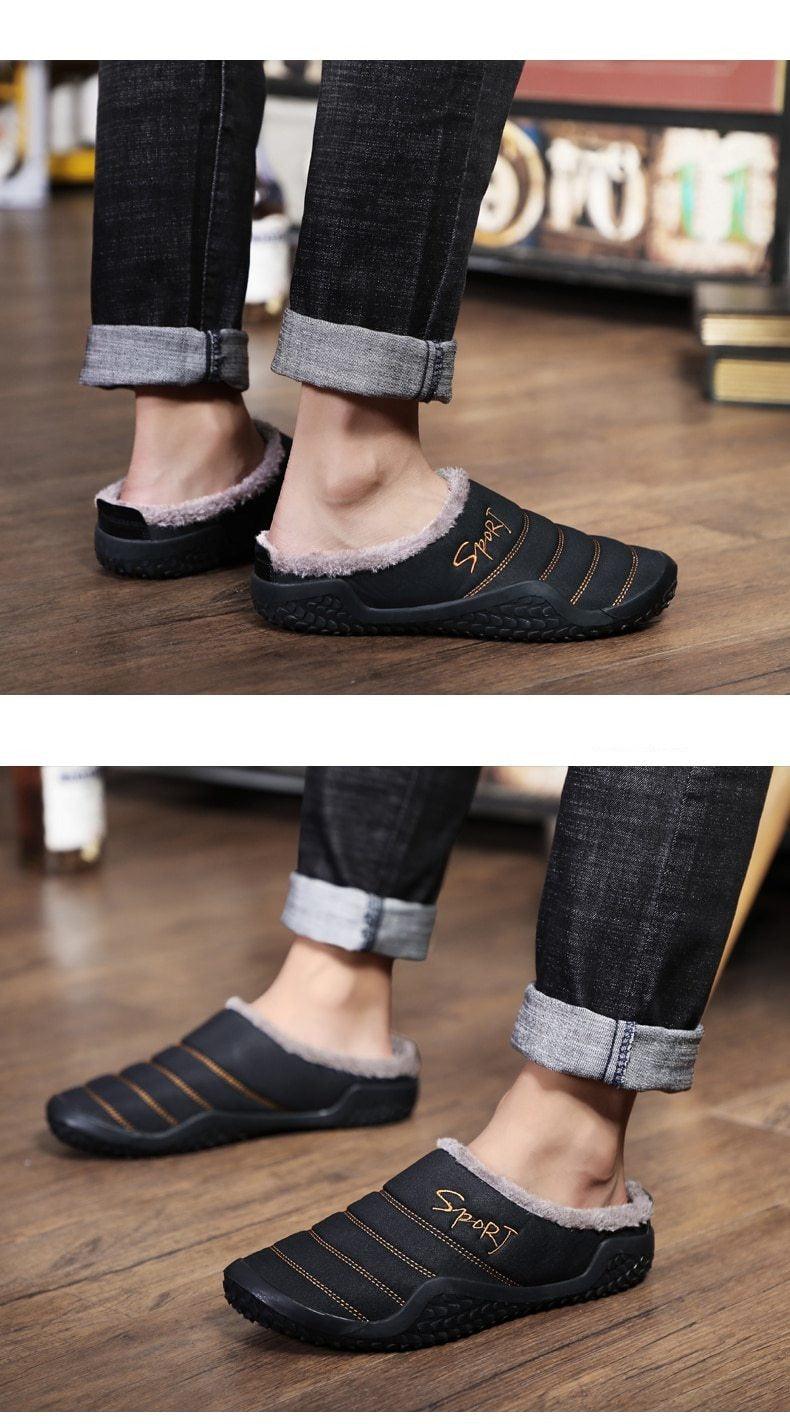 Pantuflas de Invierno Premium para Hombres - Comodidad Interior Acogedora