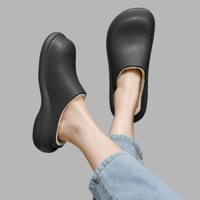 Zapatillas de felpa premium para mujeres en invierno - Cómodas y a prueba de agua