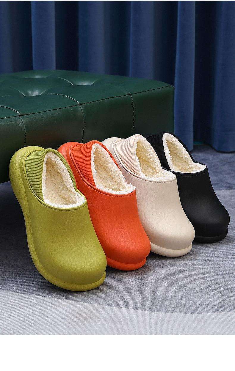 Zapatillas de felpa premium para mujeres en invierno - Cómodas y a prueba de agua
