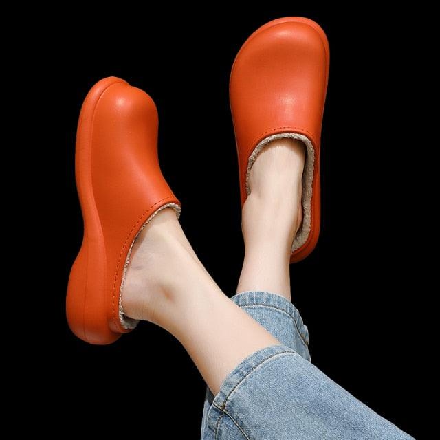 Zapatillas de felpa premium para mujeres en invierno - Cómodas y a prueba de agua