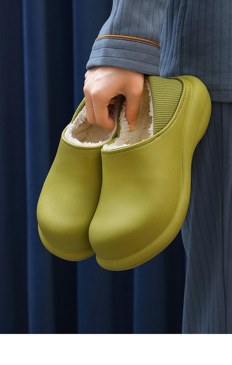 Zapatillas de felpa premium para mujeres en invierno - Cómodas y a prueba de agua