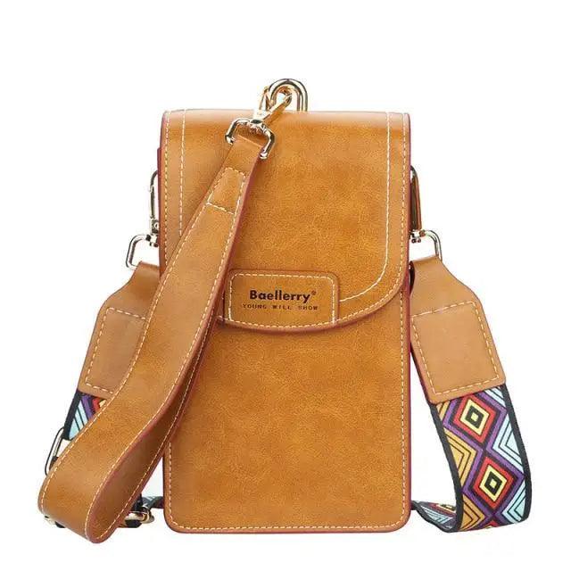 Stylish Women's Multifunctional PU Leather Crossbody Bag - Large Capacity Phone Purse - Korvel
