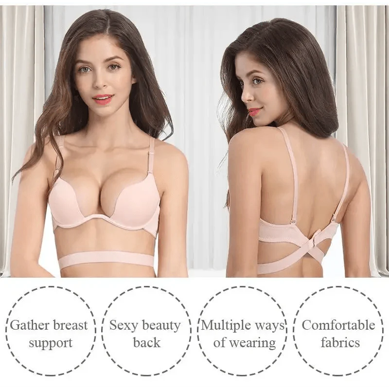 Elegant U Backless Push Up Bra for Women