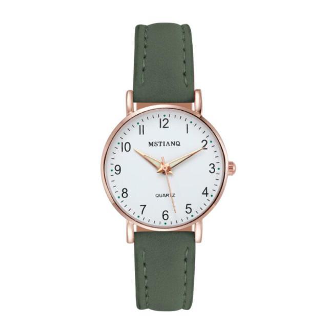 Reloj de Cuarzo Elegante para Mujeres con Manecillas Luminiscentes