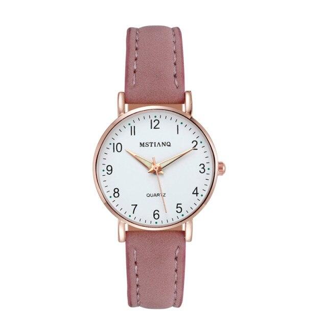 Reloj de Cuarzo Elegante para Mujeres con Manecillas Luminiscentes