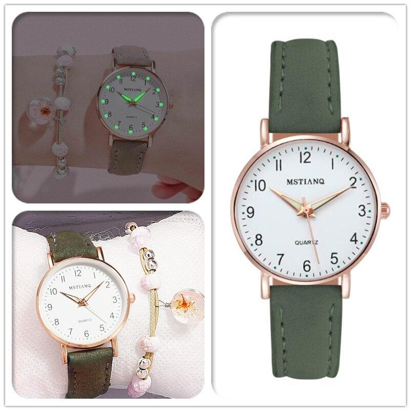 Reloj de Cuarzo Elegante para Mujeres con Manecillas Luminiscentes