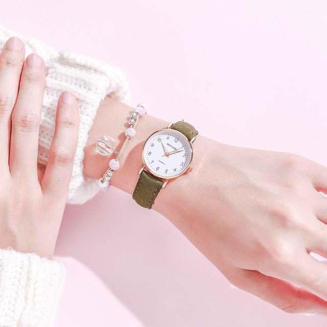 Reloj de Cuarzo Elegante para Mujeres con Manecillas Luminiscentes