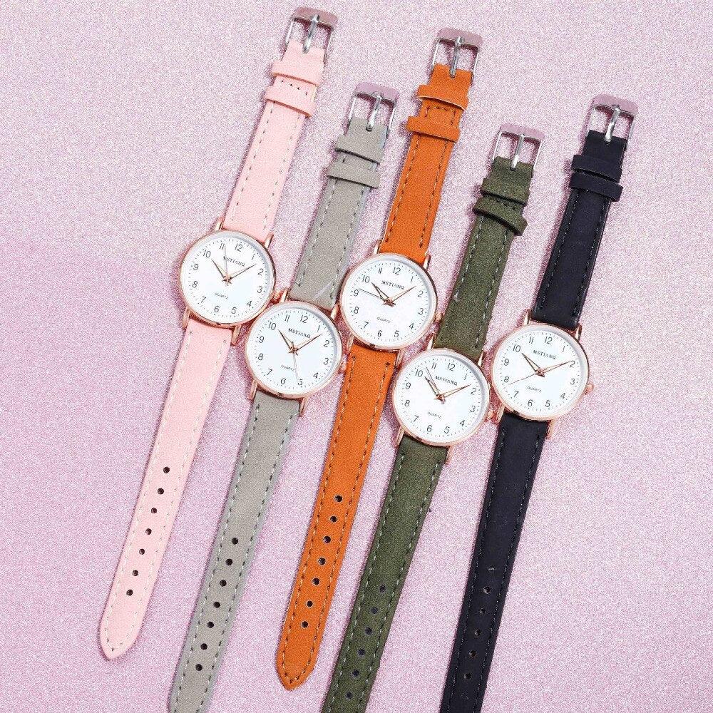 Reloj de Cuarzo Elegante para Mujeres con Manecillas Luminiscentes