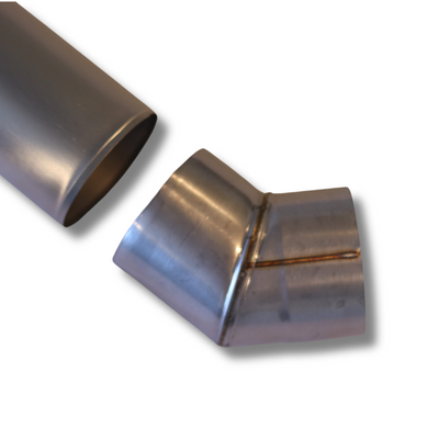 Angled Stove Chimney Pipe - 45 Degree - 3.5”