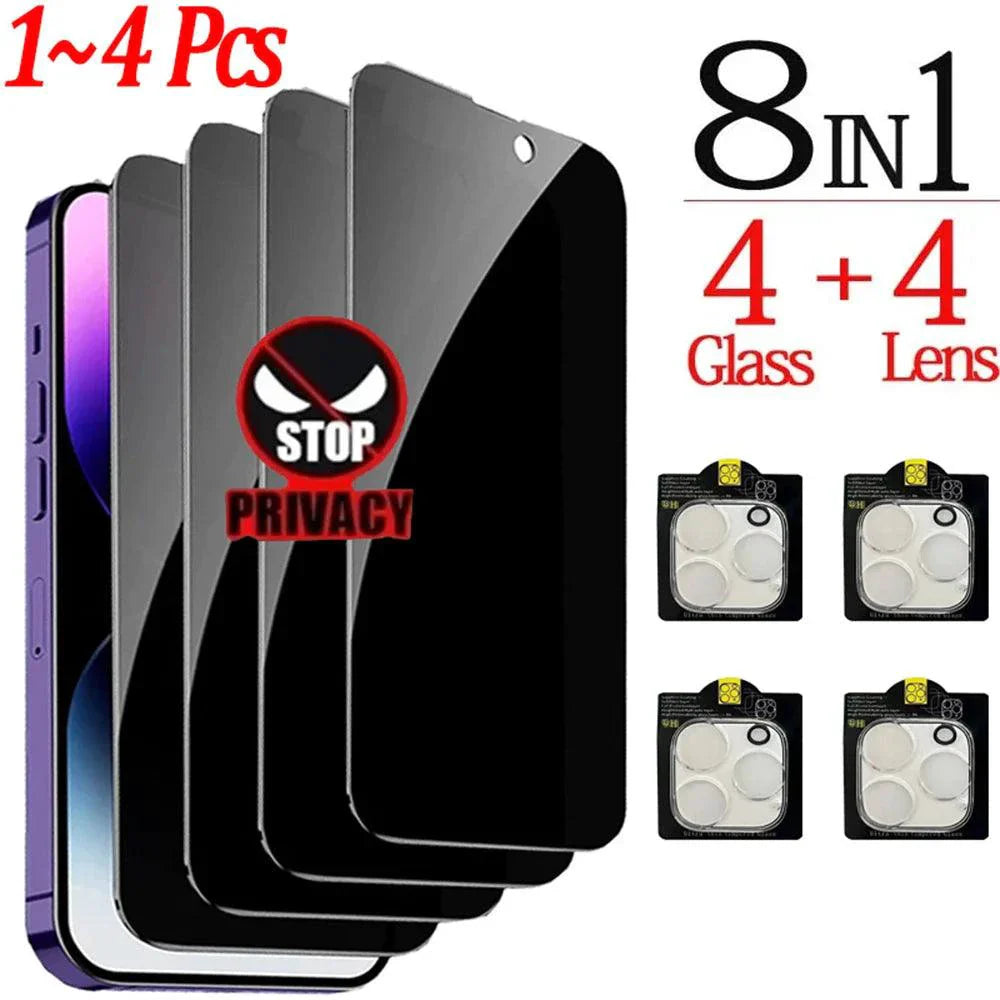 Cristal Antiespía Premium para iPhone 16, 15, 14, 13 Pro Max
