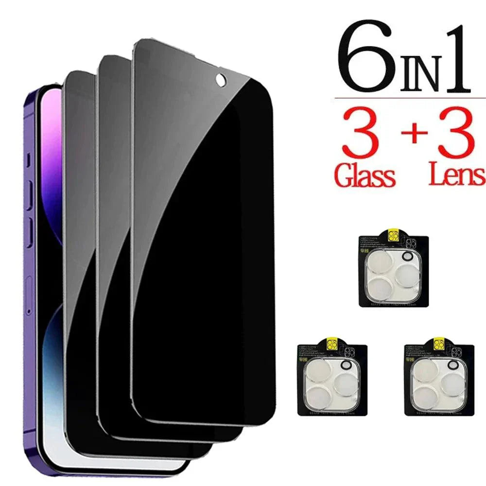 Cristal Antiespía Premium para iPhone 16, 15, 14, 13 Pro Max