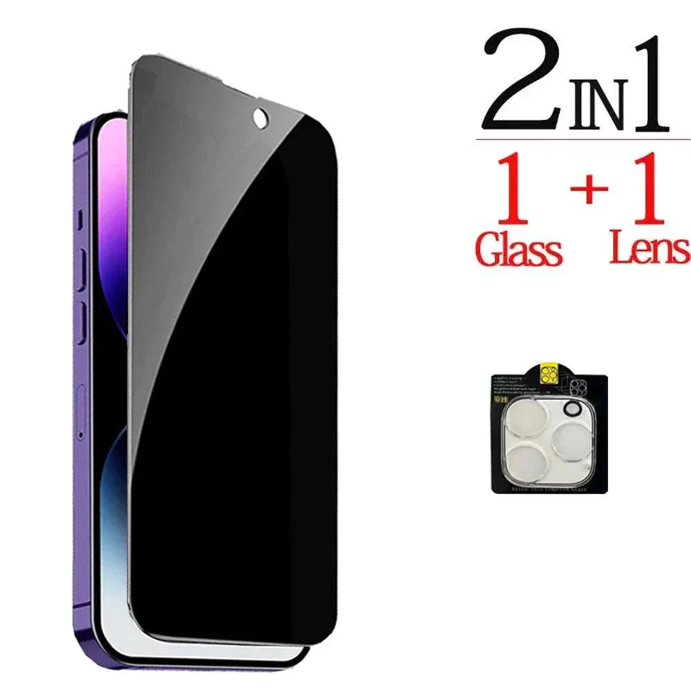 Cristal Antiespía Premium para iPhone 16, 15, 14, 13 Pro Max