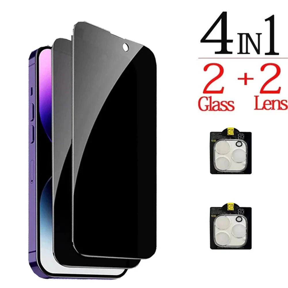 Cristal Antiespía Premium para iPhone 16, 15, 14, 13 Pro Max