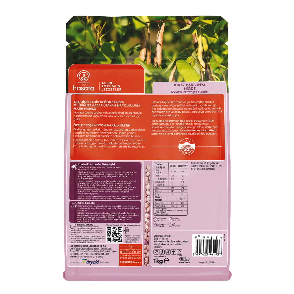 Frijoles cherry rojos Harvest Niğde 1 kg (35,27 oz) – Legumbres turcas premium