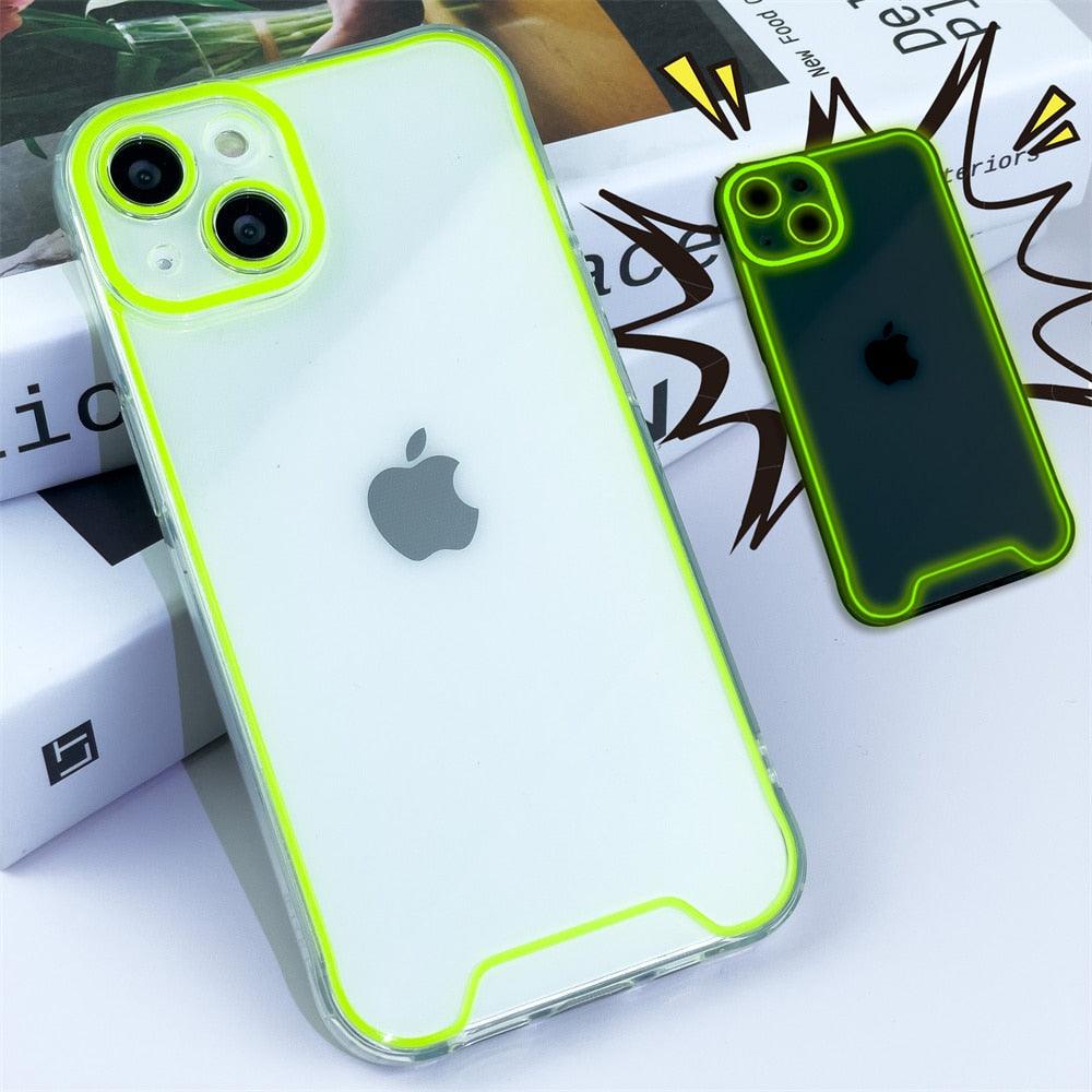 Luminous Silicone Phone Case for iPhone - Shockproof & Clear