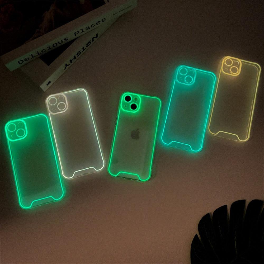 Luminous Silicone Phone Case for iPhone - Shockproof & Clear