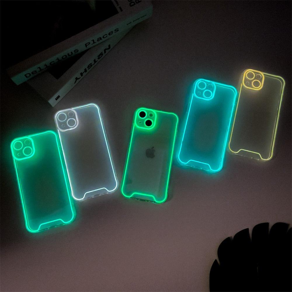 Luminous Silicone Phone Case for iPhone - Shockproof & Clear