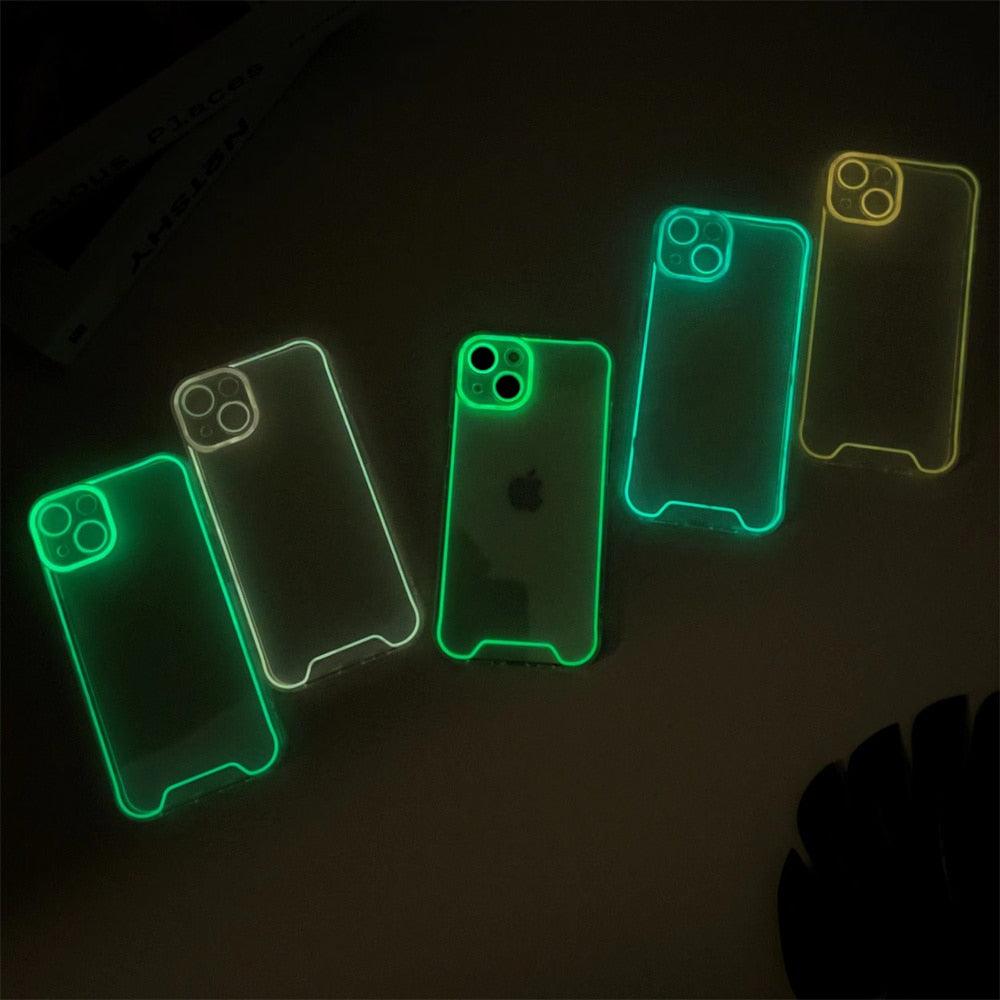 Luminous Silicone Phone Case for iPhone - Shockproof & Clear