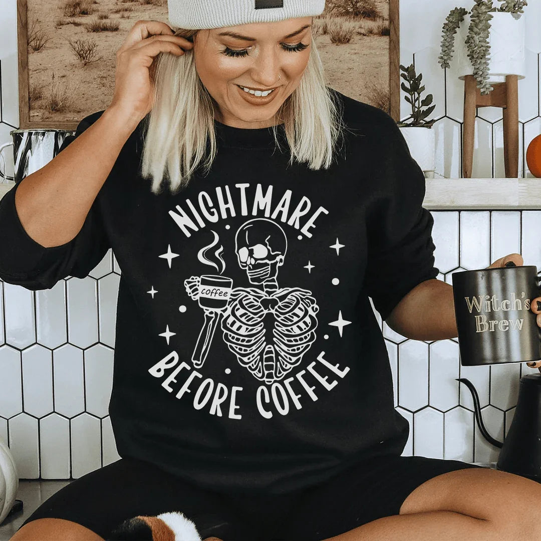 Sweatshirt Skeleton Avant le Café Nightmare