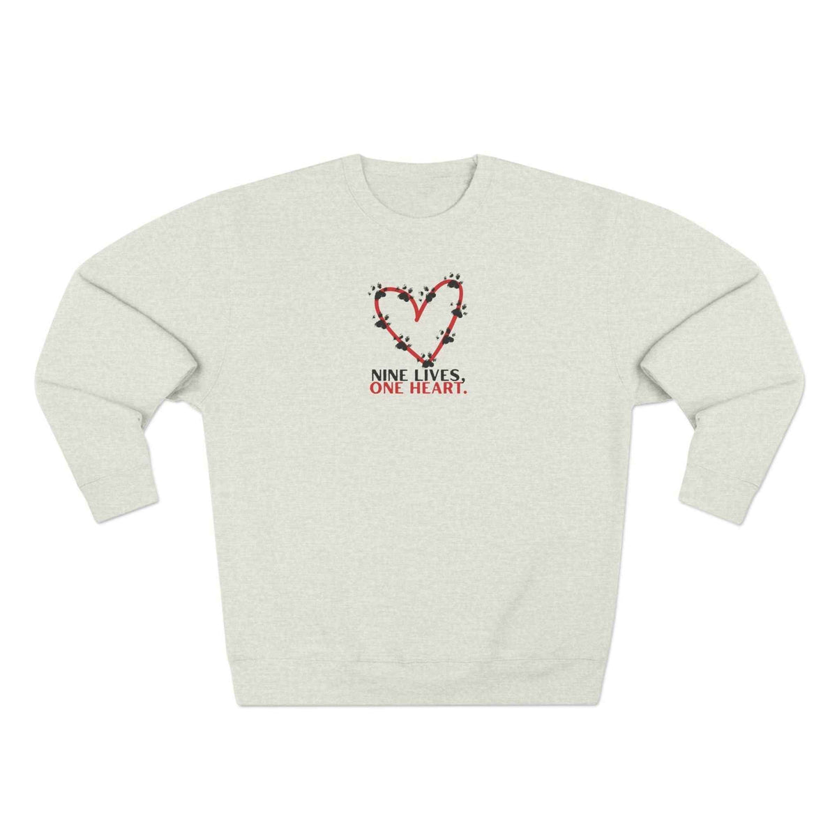 Nine Lives, One Heart Cat Lover Sweatshirt
