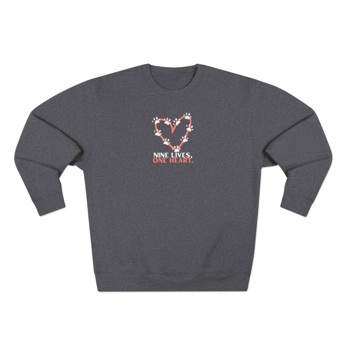 Nine Lives, One Heart Cat Lover Sweatshirt