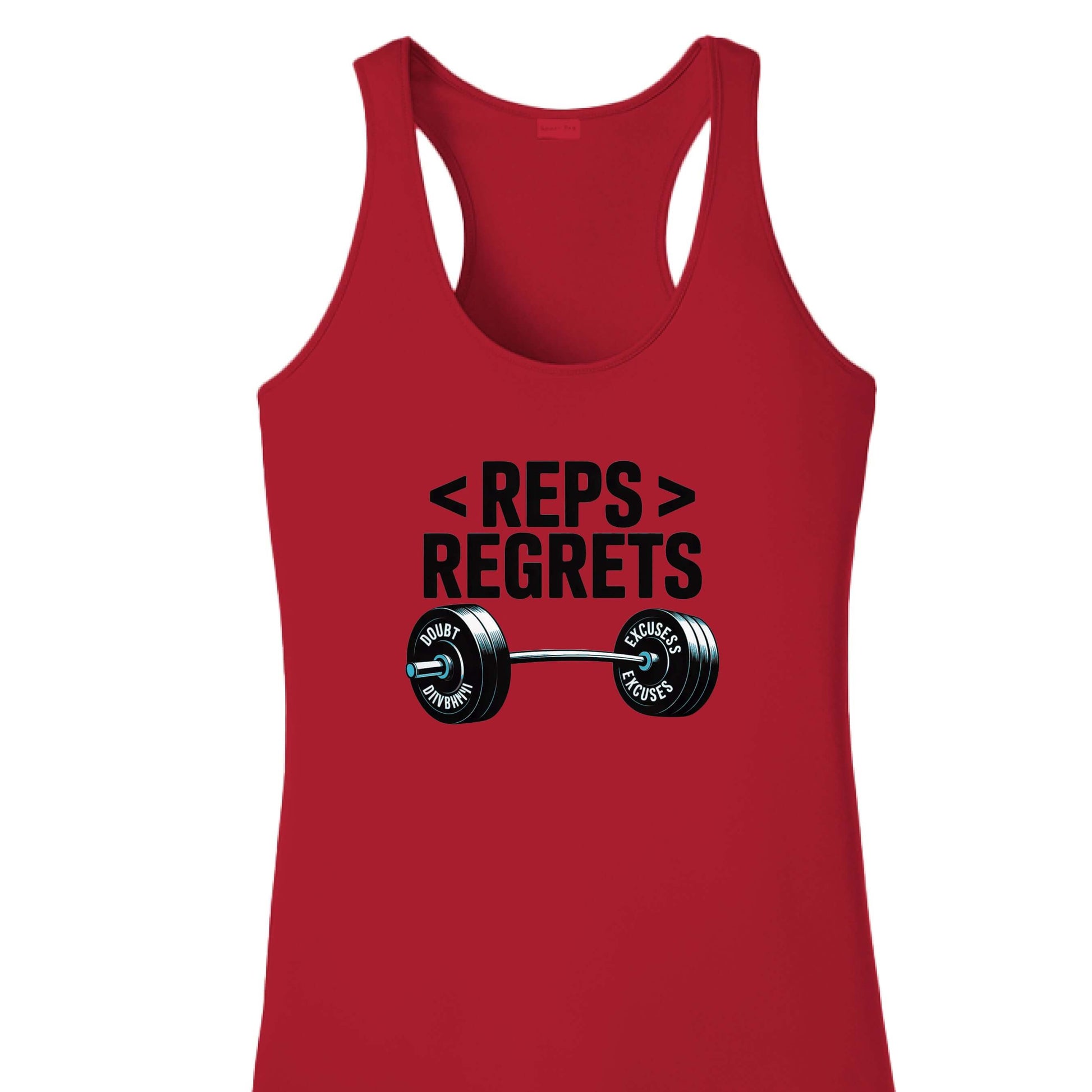Empower Your Workout with the Reps Over Regrets Racerback Tank - Korvel