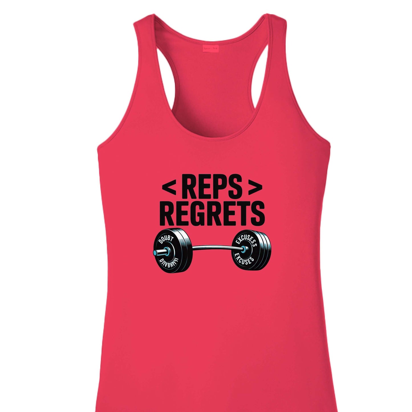 Empower Your Workout with the Reps Over Regrets Racerback Tank - Korvel
