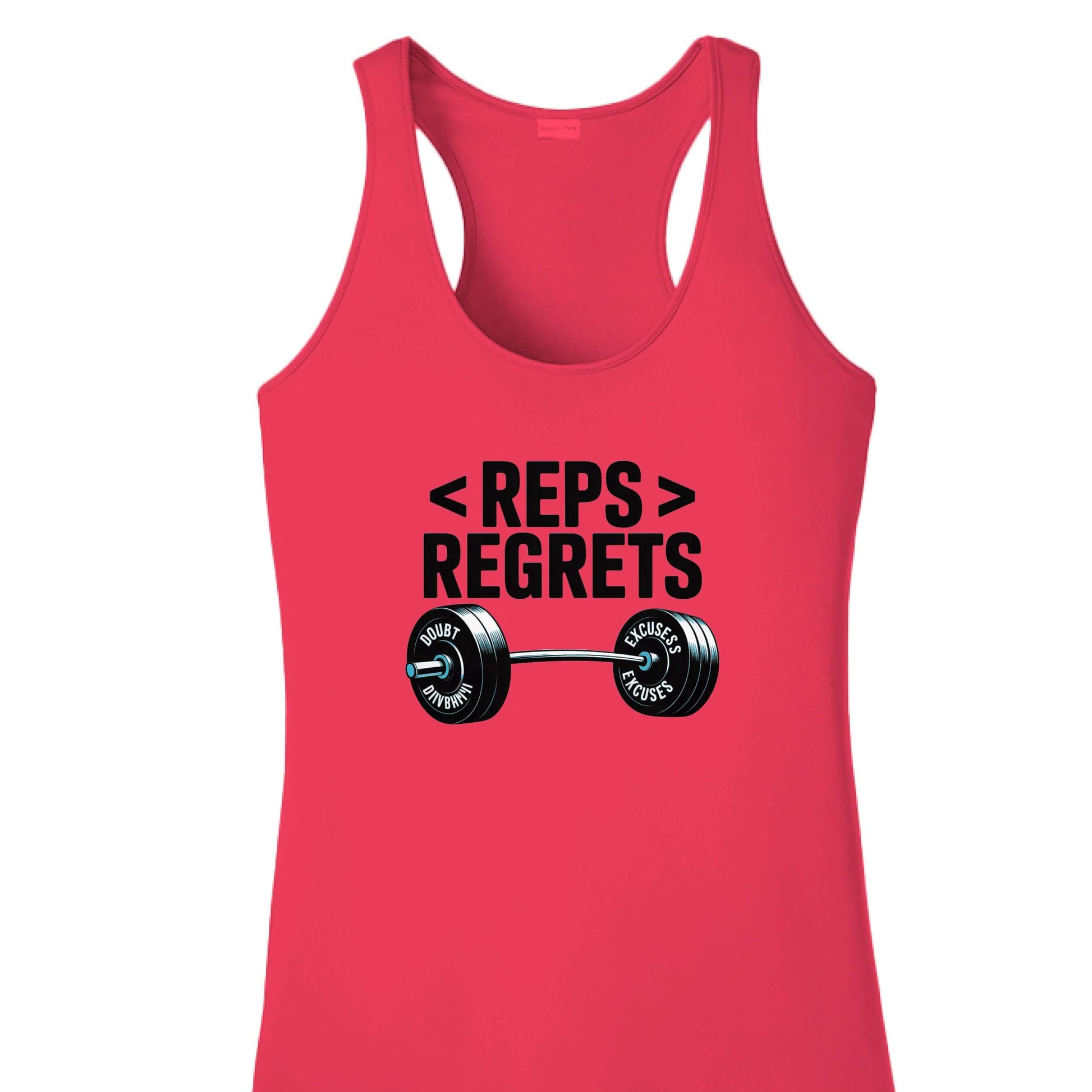 Empower Your Workout with the Reps Over Regrets Racerback Tank - Korvel