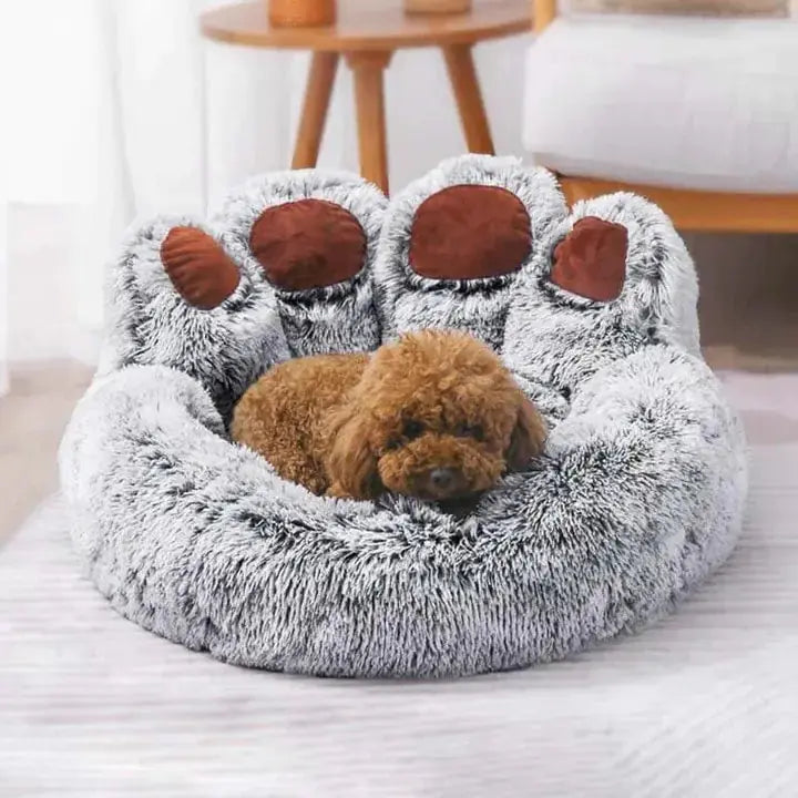 Cama Casa en Forma de Pata de Oso para Mascotas