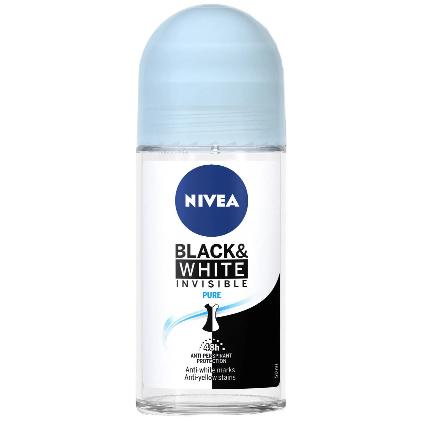 Nivea Black & White Invisible Pure 48h Anti-Perspirante Roll-On 50ml