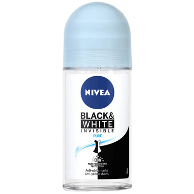 Nivea Black & White Invisible Pure 48h Anti-Perspirant Roll-On 50ml