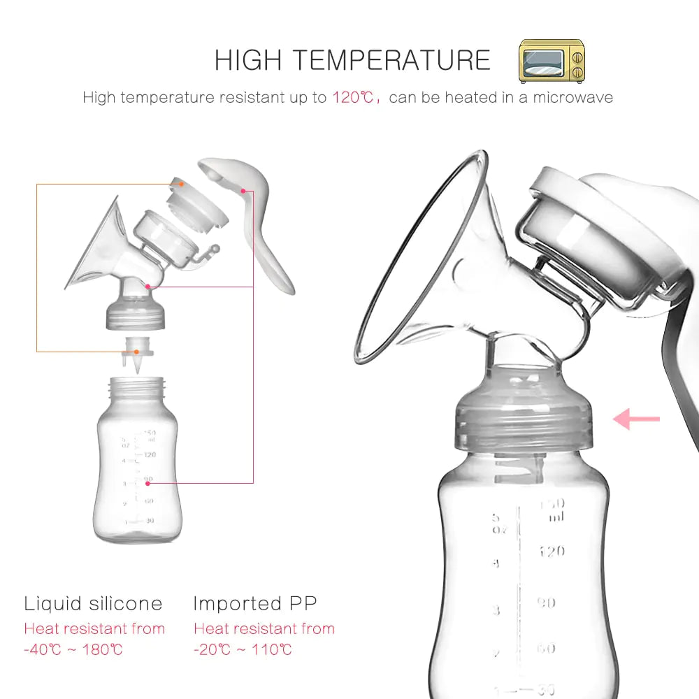 Extractor de Leche Materna de Succión Manual para Alimentación Cómoda