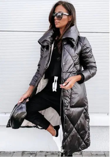 Abrigo Largo Elegante de Invierno para Mujeres