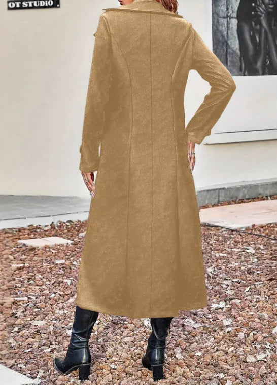 Elegant Double Breasted Women's Overcoat