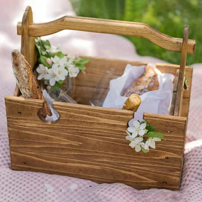 Folding Picnic Basket and Table