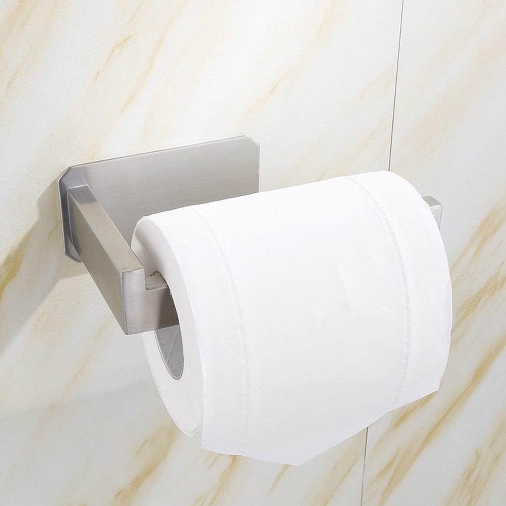 No-Drill Self Adhesive Stainless Steel Toilet Paper Holder
