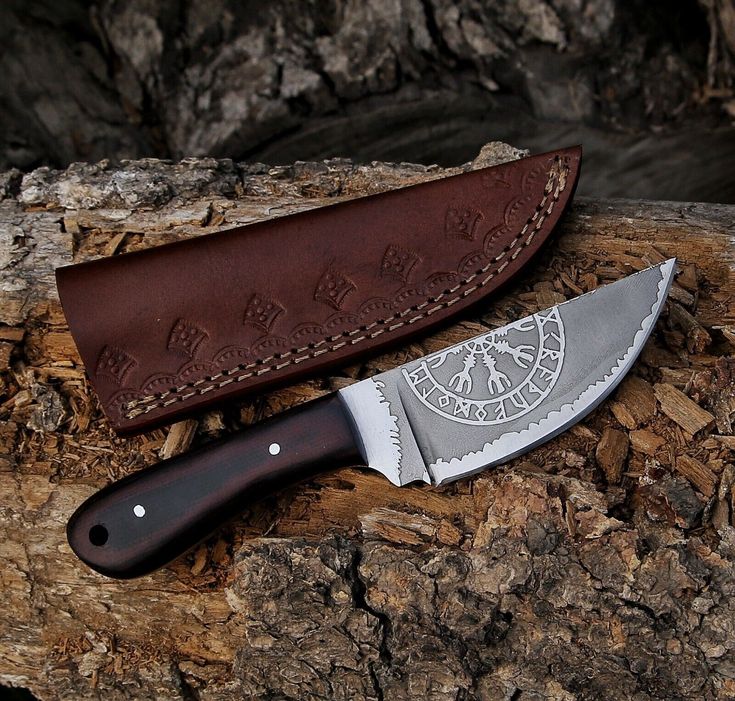 Viking Valor - Handcrafted 1095 Steel EDC Knife with Unique Engravings | KBS Knives Store - Korvel