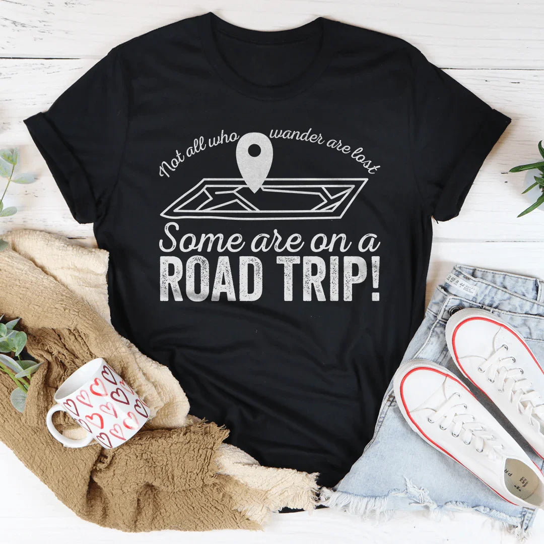 No todos los que vagan están perdidos camiseta de viaje por carretera