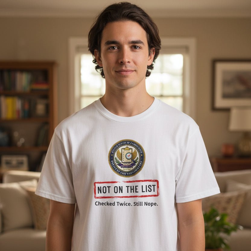Camiseta NOT ON THE LIST | Estados Unidos de los Despreocupados