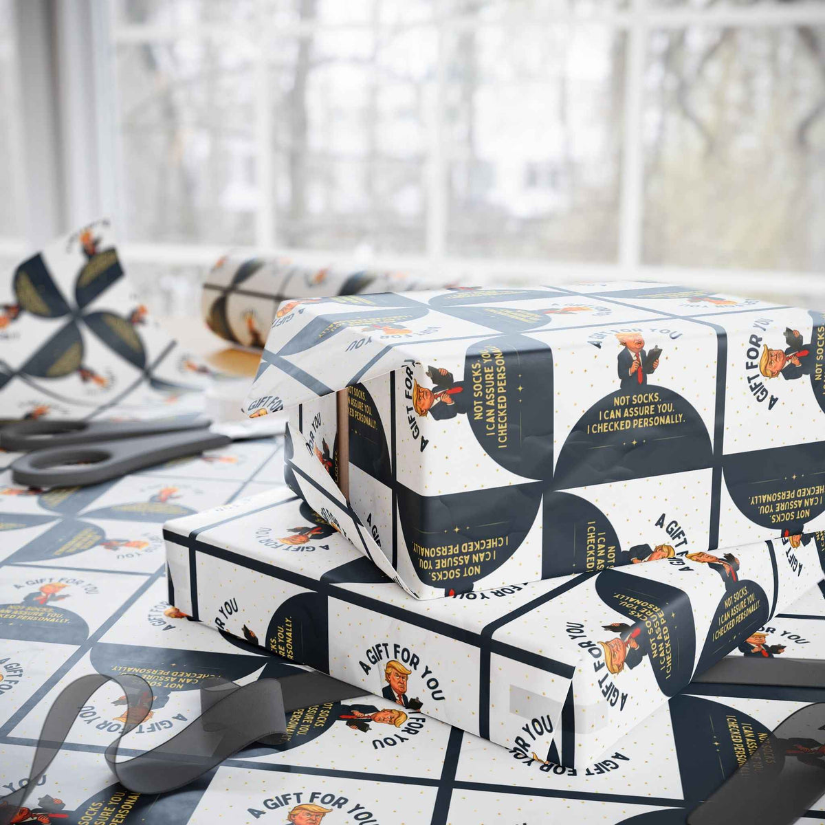 Not Socks Wrapping Paper - Political Parody Gift Wrap