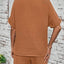Notched Half Sleeve Top and Shorts Set - Korvel
