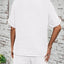 Notched Half Sleeve Top and Shorts Set - Korvel