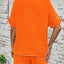 Notched Half Sleeve Top and Shorts Set - Korvel