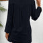 Notched Long Sleeve Top and Shorts Set - Korvel