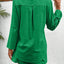 Notched Long Sleeve Top and Shorts Set - Korvel