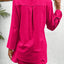 Notched Long Sleeve Top and Shorts Set - Korvel