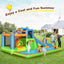 Parque Acuático Inflable Gigante 7 en 1 con Paredes de Escalada Dobles