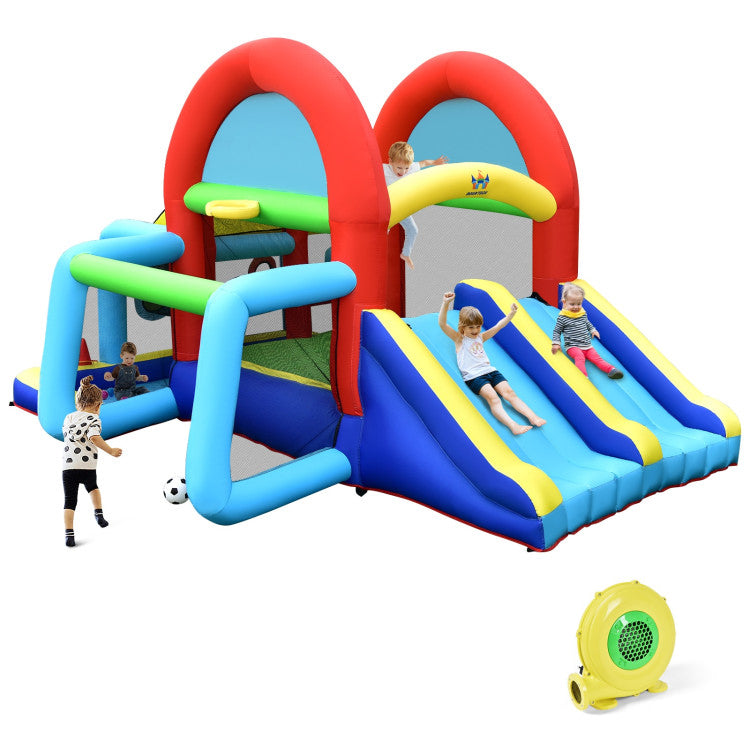 Inflatable Jumping Castle with Dual Slides & Blower