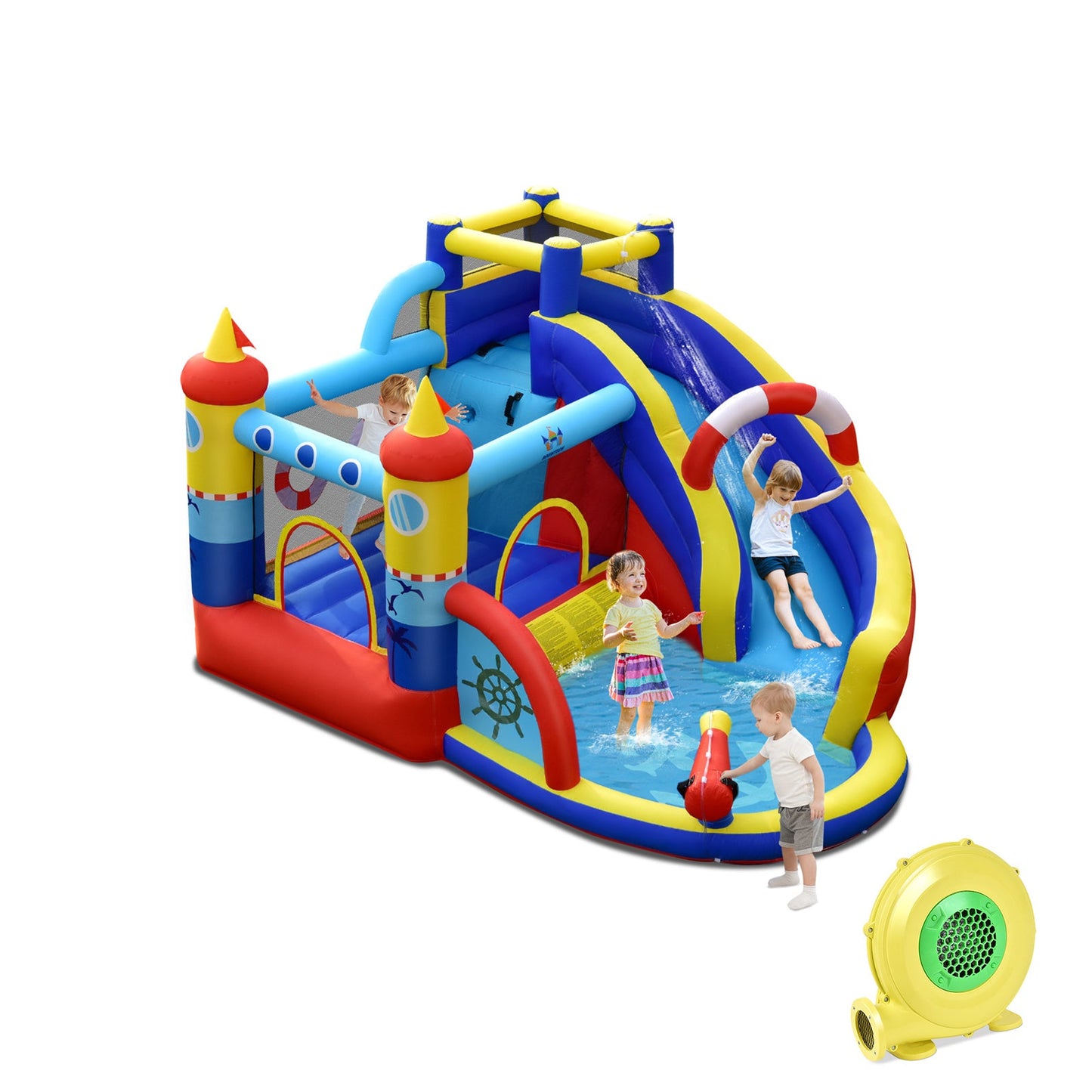 Premium Inflatable Bounce Castle with Slide and Climbing Wall