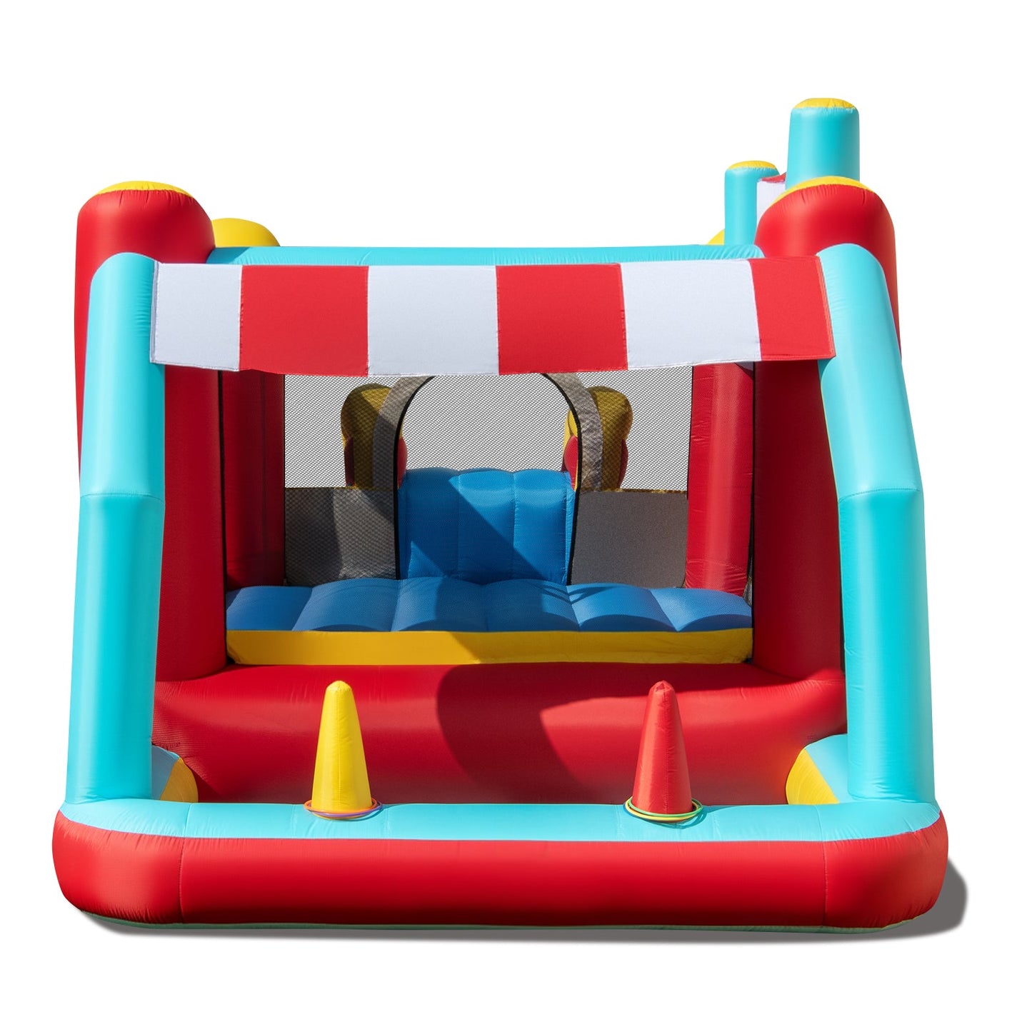 Castillo Inflable de Helado 5 en 1 con Piscina de Pelotas y Tobogán